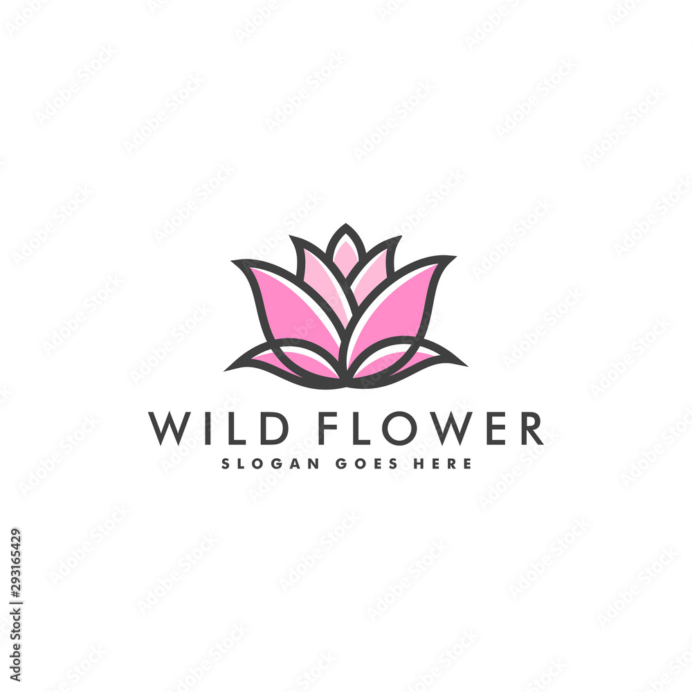 Flower logo template design icon vector Flower logo template design icon vector
