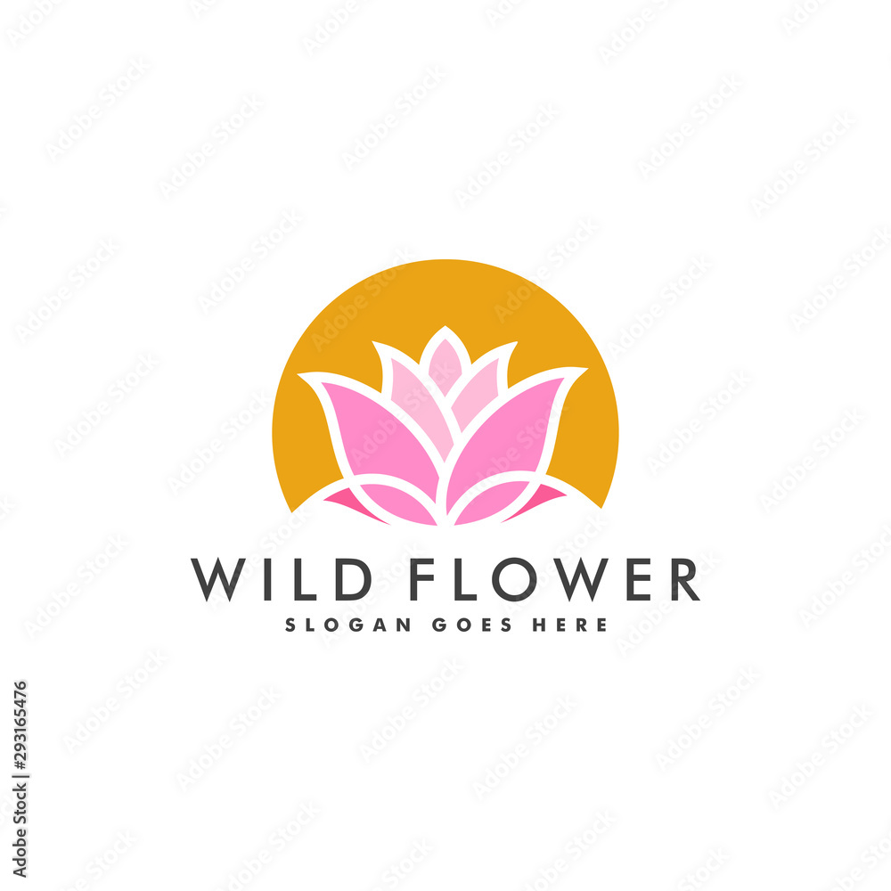 Flower logo template design icon vector Flower logo template design icon vector