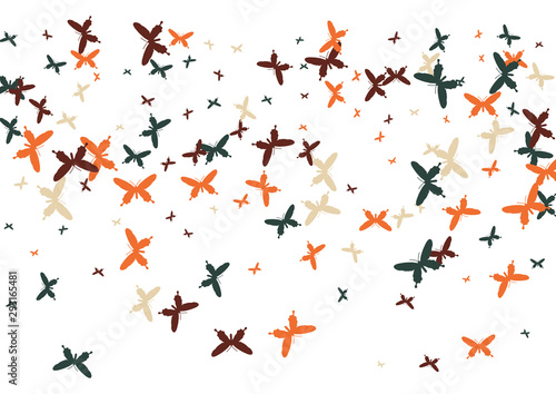 Wallpaper Mural Festive colorful butterfly confetti background. Frame vector pattern texture for holiday, postcard, poster, website, carnival, banner, birthday and children's parties. Butterfly summer cover mock-up.  Torontodigital.ca