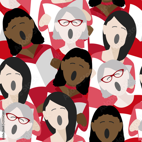 female christmas choir singers