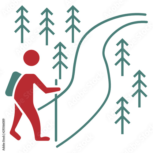 Adventure Sports Ski Vector Icon Design