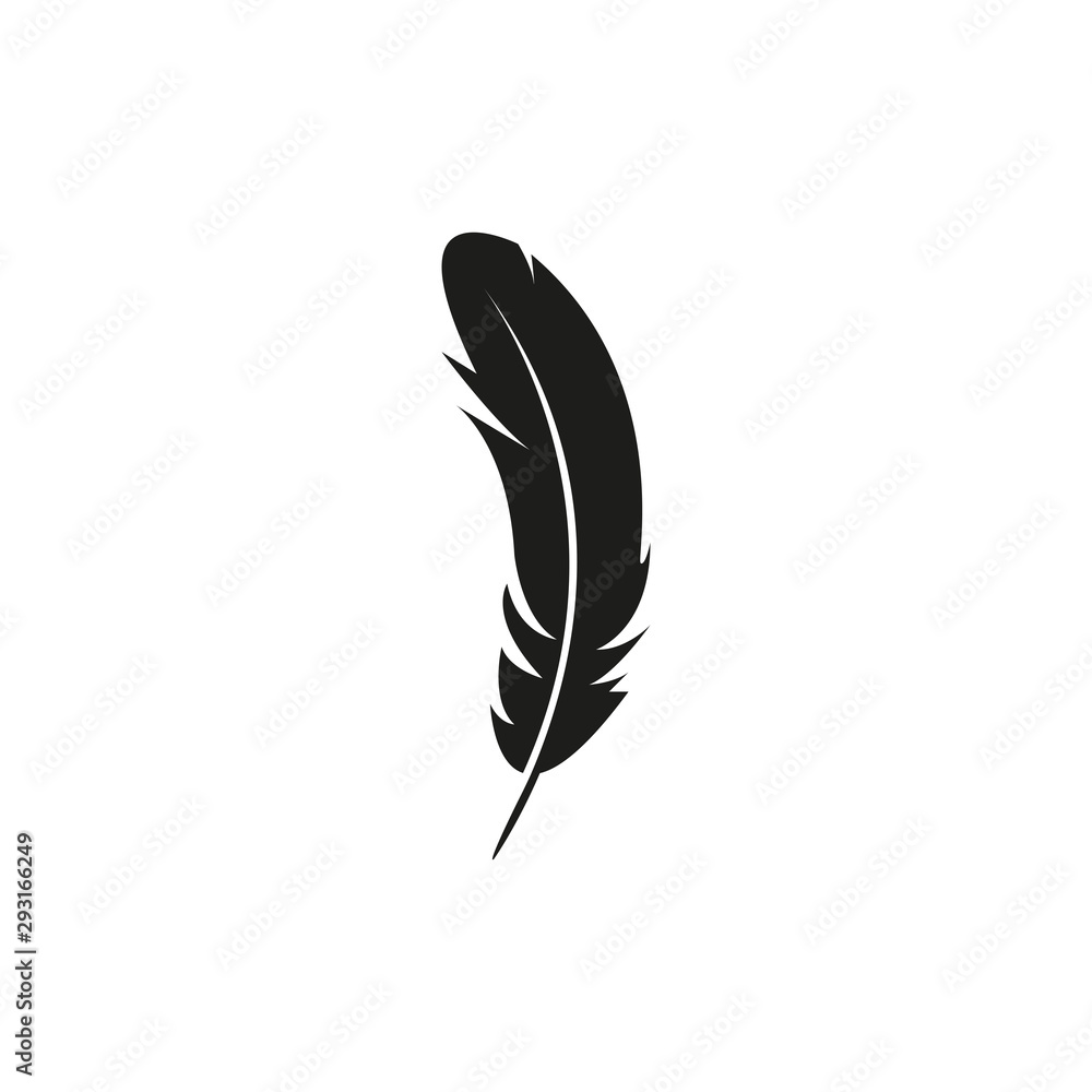 Feather icon. Simple vector illustration Feather icon. Simple vector illustration