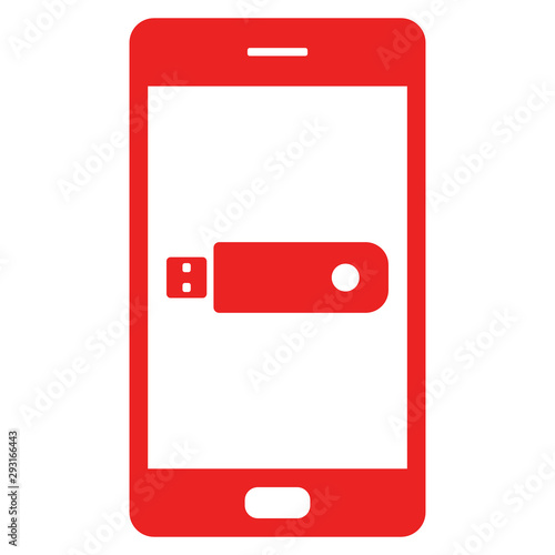 USB stick und Smartphone