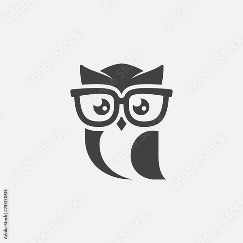 owl logo tempalte, owl sunglasses logo design, owl mascot design, owl character design vector photo