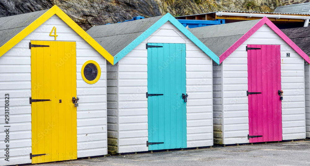 beach huts at the seaside