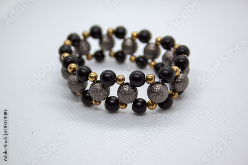 beads on white background