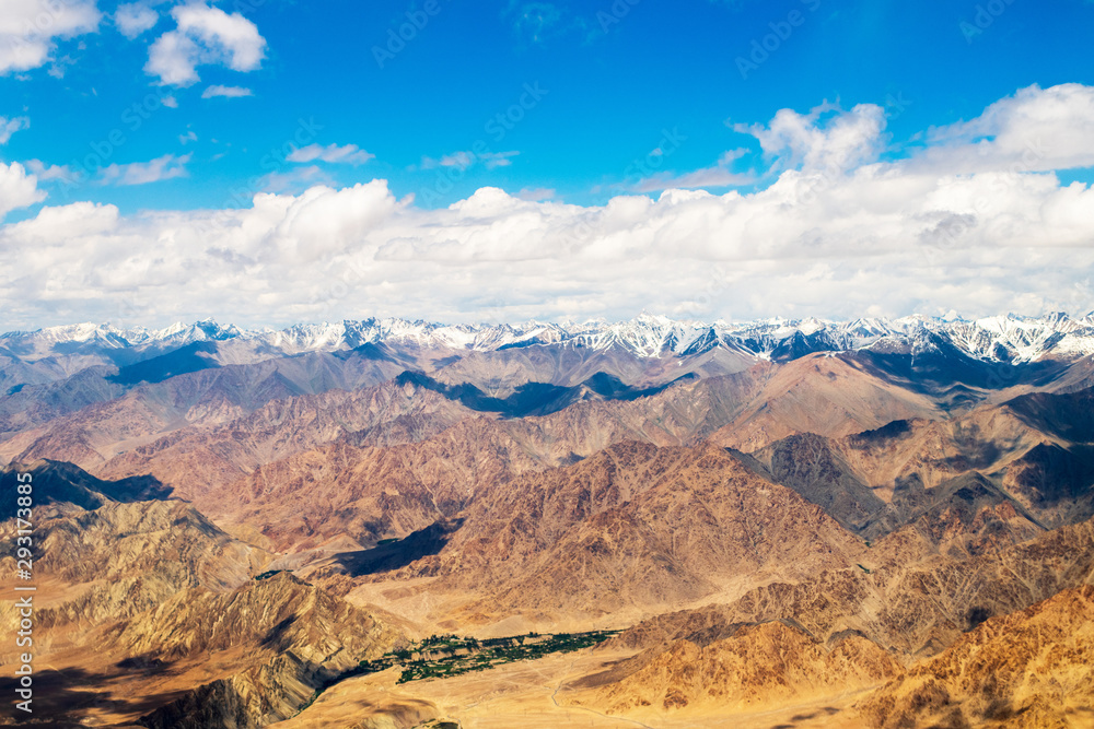 Top view of the highest Snow mountain and Cloud. Top view of the highest Snow mountain and Cloud.
