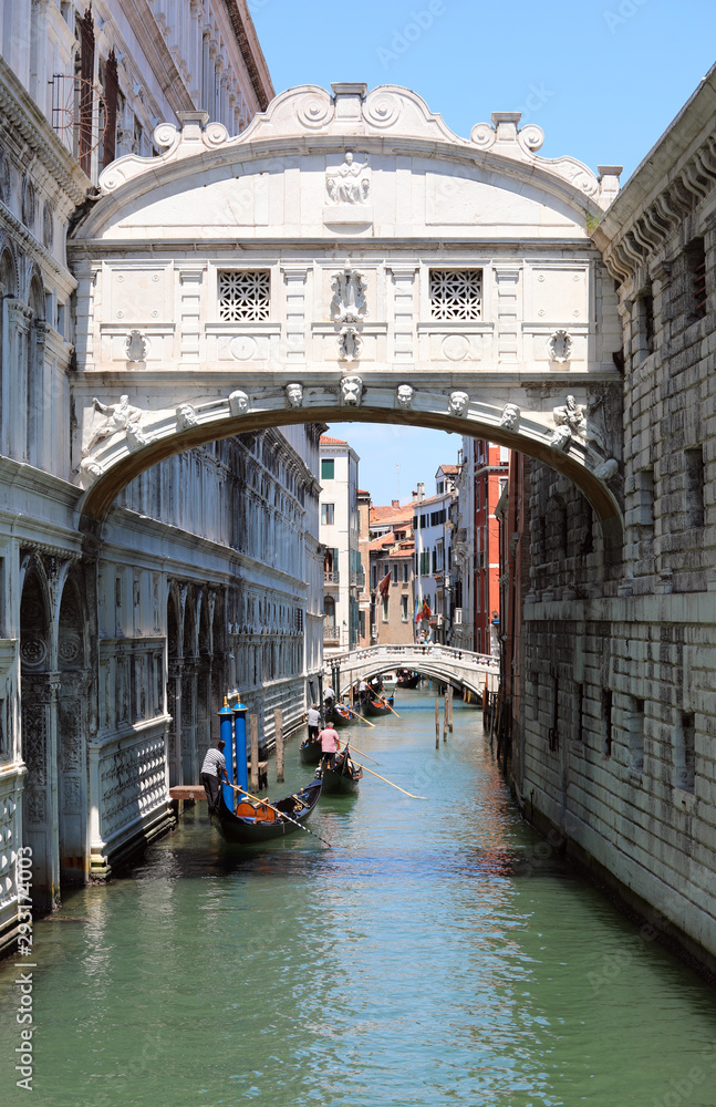 bridge of sighs at Venice in Italy