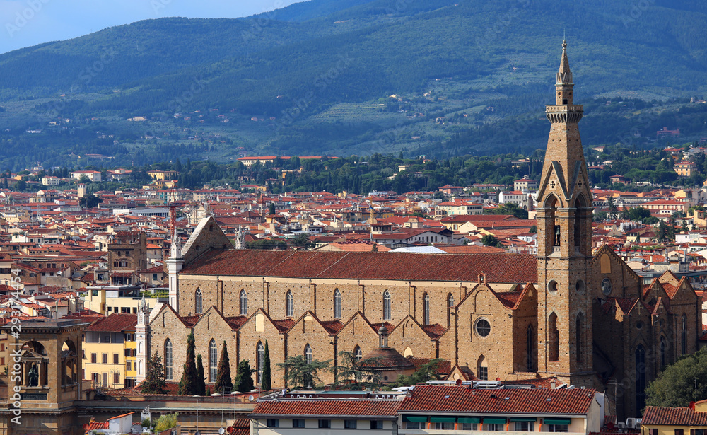 ancient Church called Santa Croce in Florence Italy