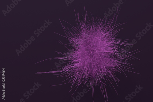 Artistic look abstract of fur, dreamy background. Closeup, 3D rendering & illustration.