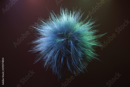 Artistic look abstract of fur  dreamy background. Closeup  3D rendering   illustration.