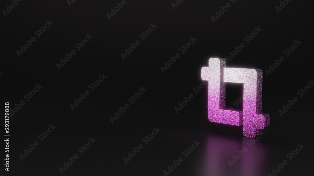 science glitter symbol of crop alt icon 3D rendering science glitter symbol of crop alt icon 3D rendering