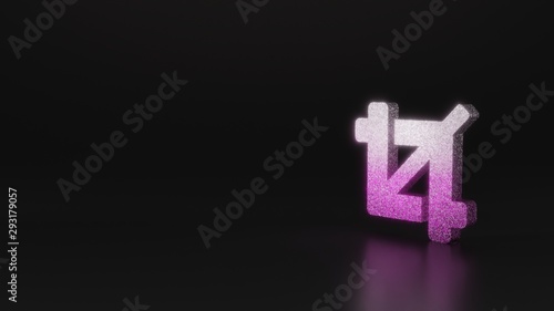 science glitter symbol of crop icon 3D rendering