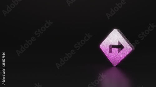 Free Download science glitter symbol of directions icon 3D rendering - GFXLoad