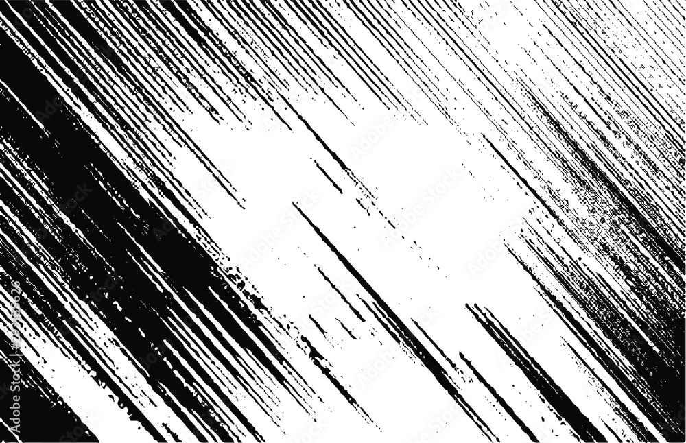 Fototapeta premium Glitch effect. Linear texture. Parallel and intersecting lines in abstract pattern. Abstract textured effect. Black isolated on white background. Vector illustration. EPS10.