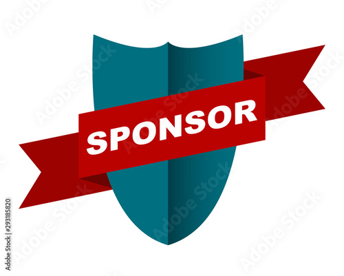 red vector banner sponsor
