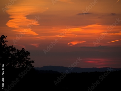 Red sky after sunset