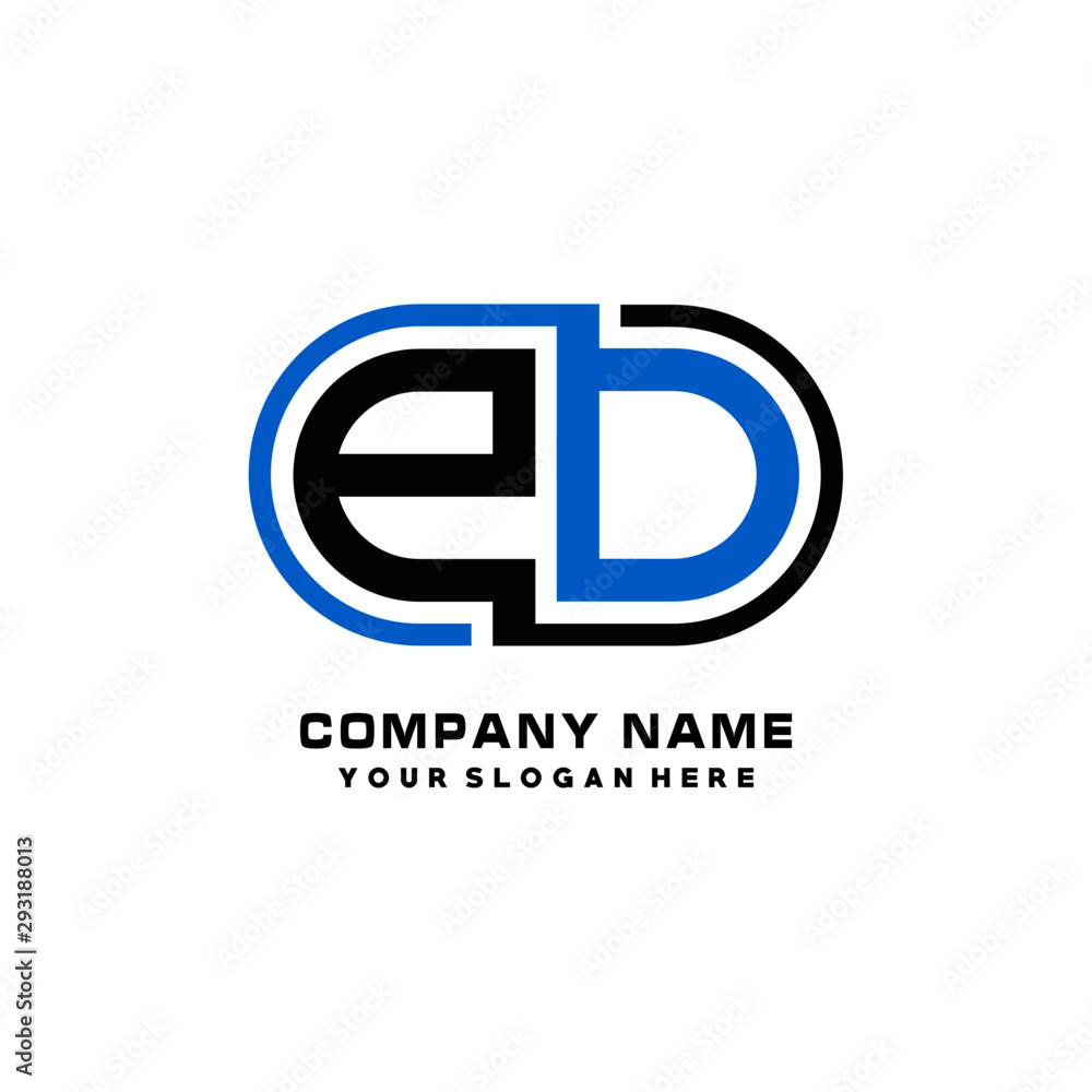 PO initial letters looping linked oval elegant logo blue, black PO initial letters looping linked oval elegant logo blue, black