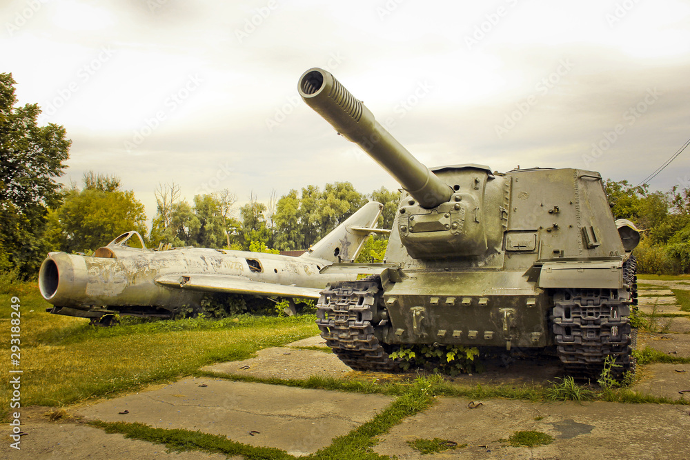 Old military equipment. Abstract photo. Old tank Old military equipment. Abstract photo. Old tank