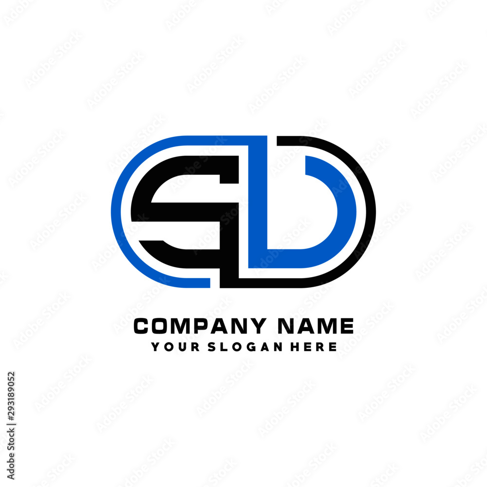 SU initial letters looping linked oval elegant logo blue, black SU initial letters looping linked oval elegant logo blue, black