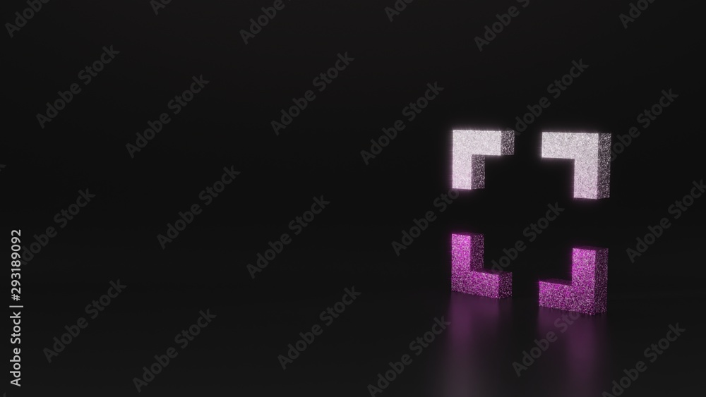 science glitter symbol of interface icon 3D rendering science glitter symbol of interface icon 3D rendering