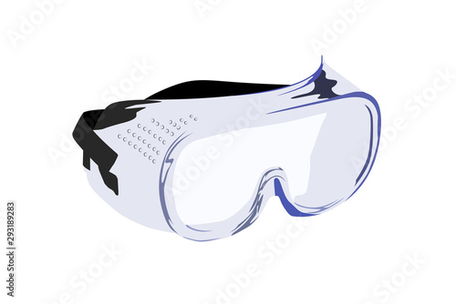 vector illustration protection working glasses