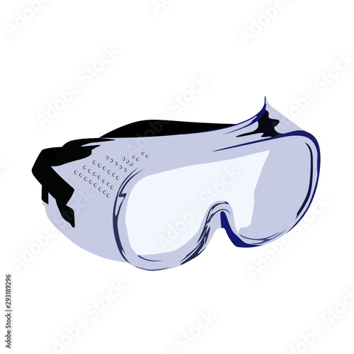 vector illustration protection working glasses