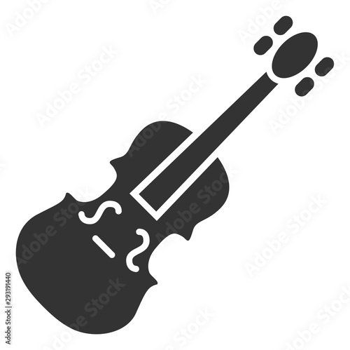 Vector violin flat icon. Vector pictograph style is a flat symbol violin icon on a white background.