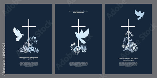God bless you posters set, templates kit, universal prints design