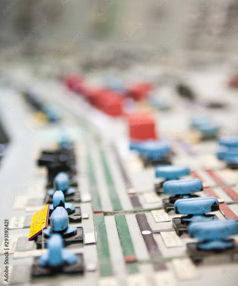 Obraz premium Control panel of the nuclear power plant