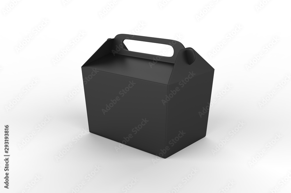 Realistic take away food box mock up set isolated on white background 3d render illustration. Realistic take away food box mock up set isolated on white background 3d render illustration.