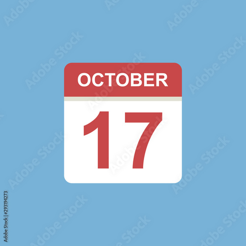 Free Download calendar - October 17 icon illustration isolated vector sign symbol - GFXLoad