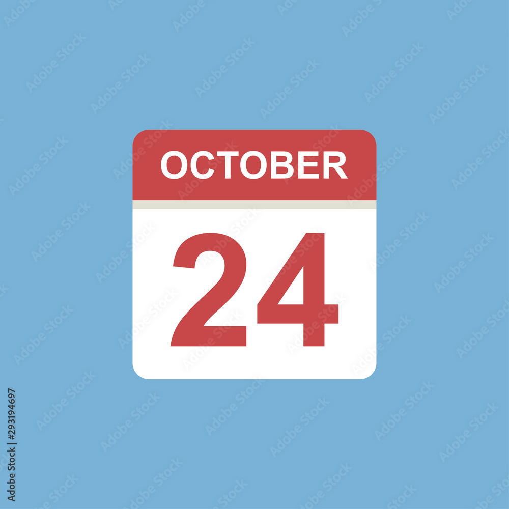 calendar - October 24 icon illustration isolated vector sign symbol calendar - October 24 icon illustration isolated vector sign symbol