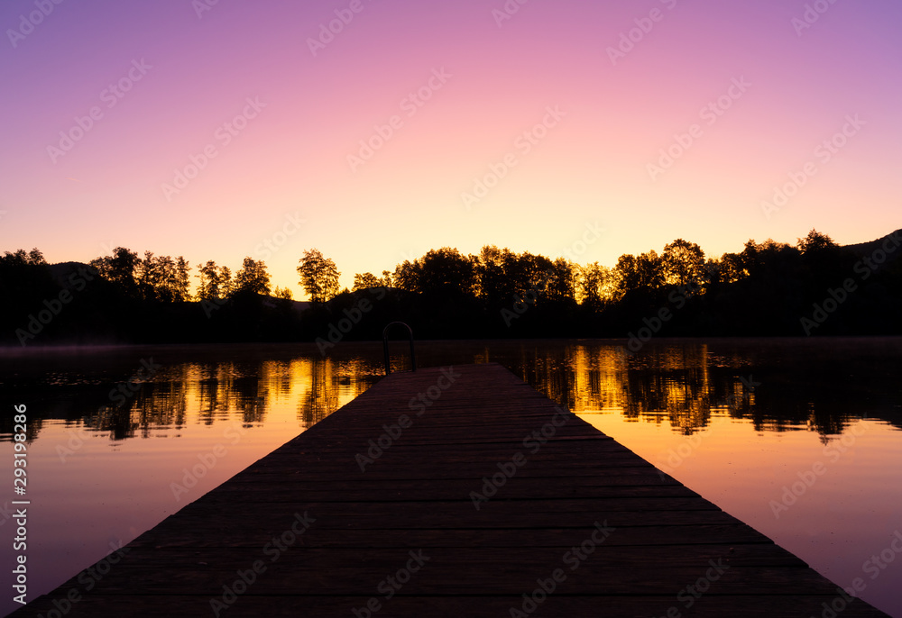 sunset on the river