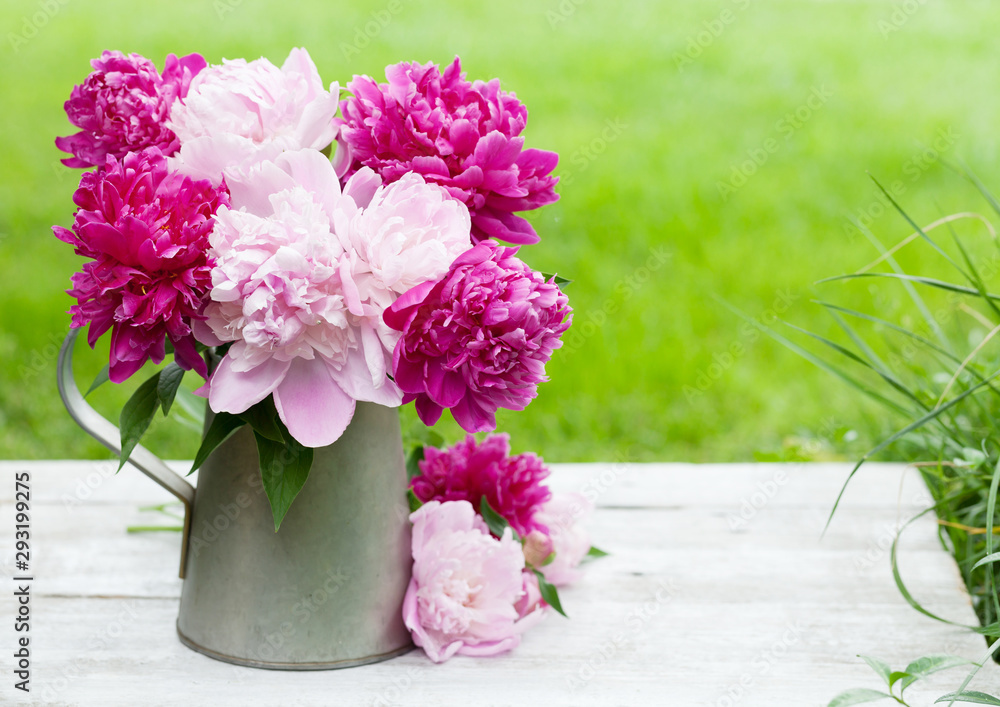 Peony flowers bouquet