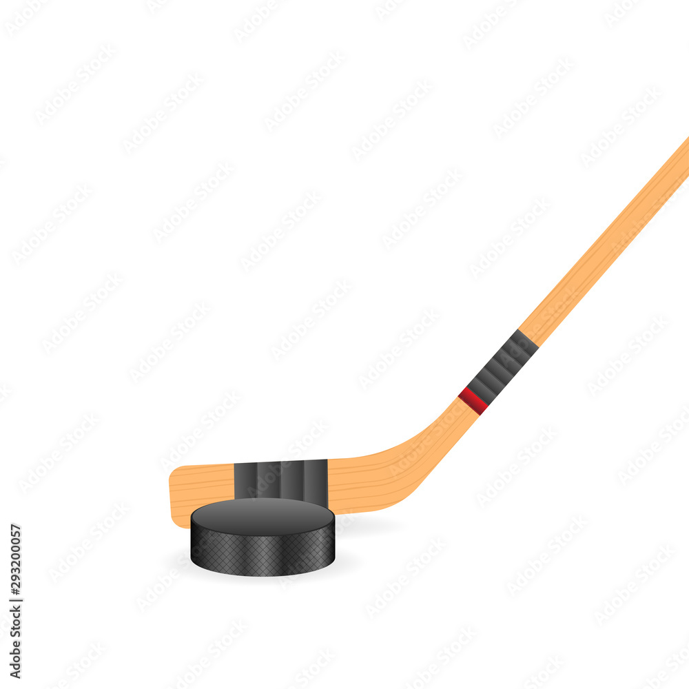 Hockey Sticks Puck Stock Illustration - Download Image Now