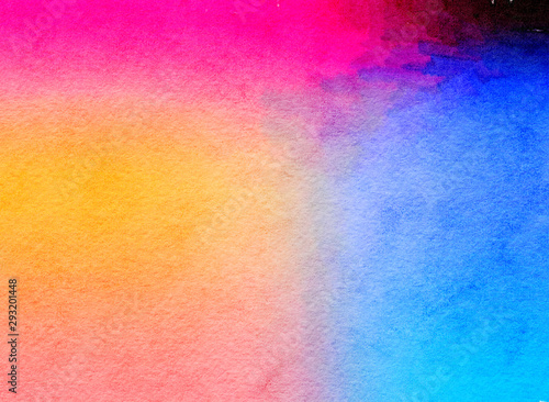 sweet vivid rainbow digital illustration with watercolor texture background