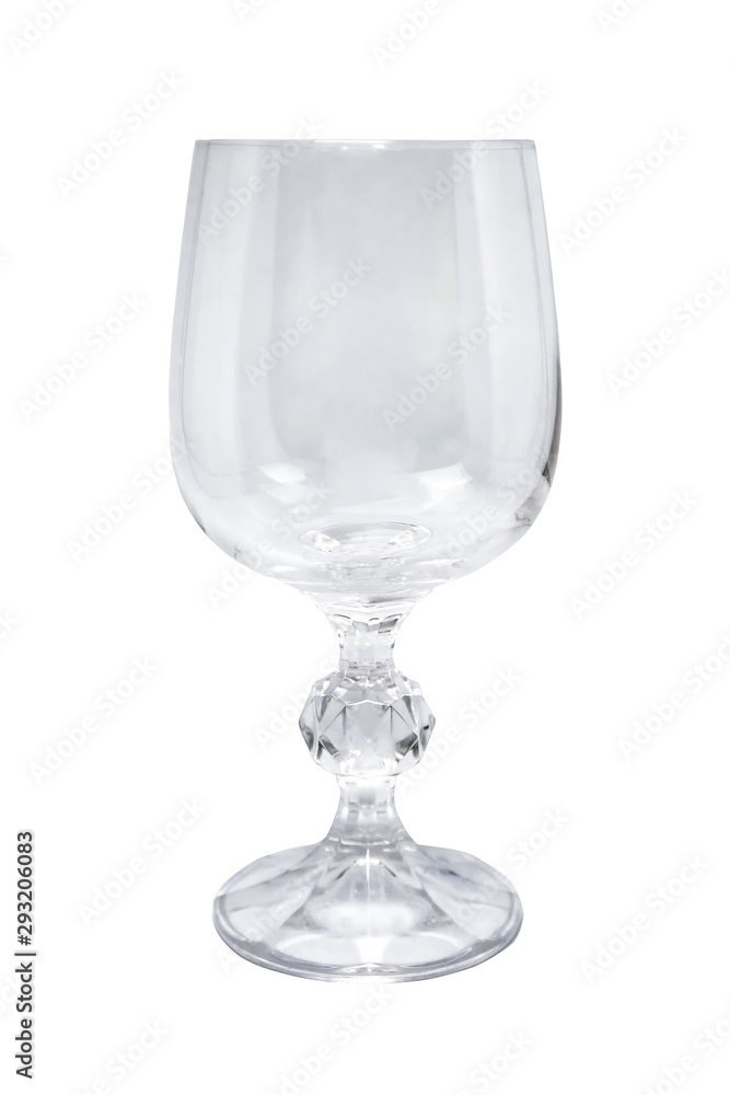 Empty wine glass, isolated on a white background Empty wine glass, isolated on a white background