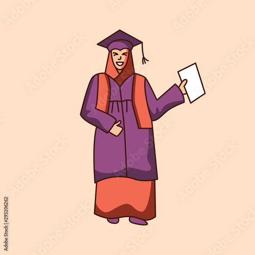 Female student graduating