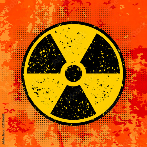 Ionizing Radiation Sign. Radioactive Contamination symbol. Warning Danger Hazard.