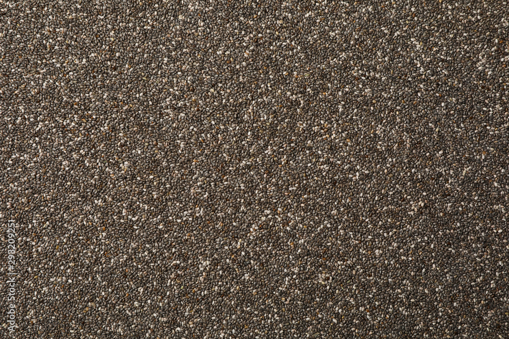 Chia seeds on whole background. Banner for your design Chia seeds on whole background. Banner for your design