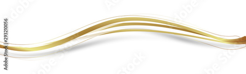 Welle Wellen Band Banner Gold Schung Faden Fäden