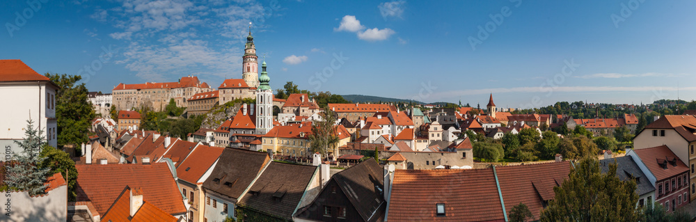 Panoroma city View, Český Krumlov, Czech Republic.