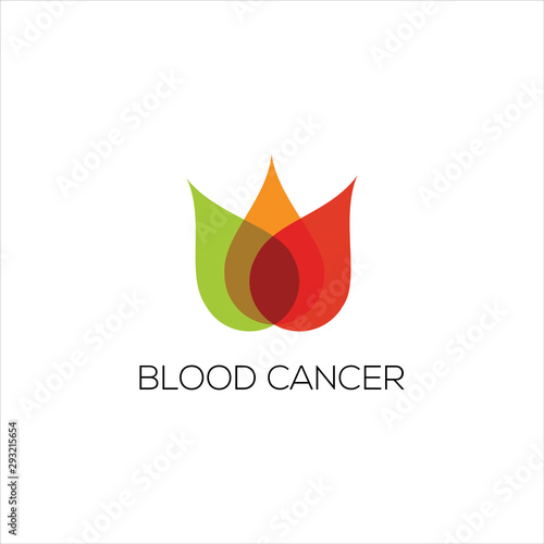 cancer vector icon design Template. Blood Cancer logo design. 
