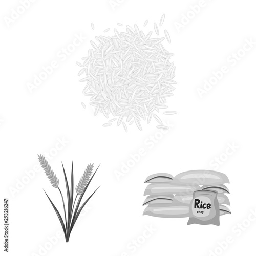 Vector illustration of food and organic logo. Set of food and agricultural vector icon for stock.