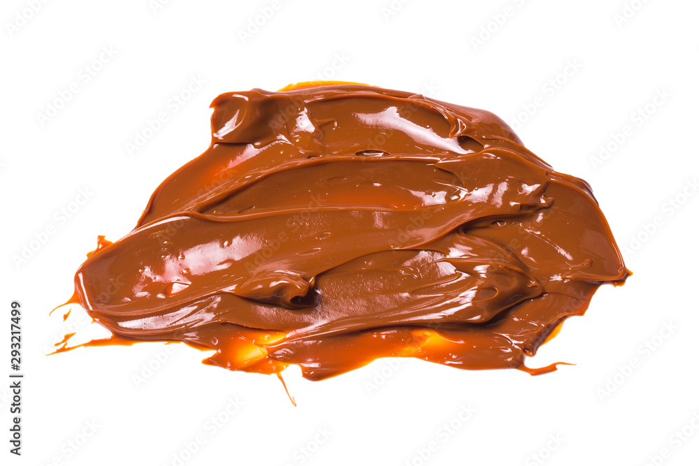 Melted tasty caramel splashes isolated on white background. Melted tasty caramel splashes isolated on white background.