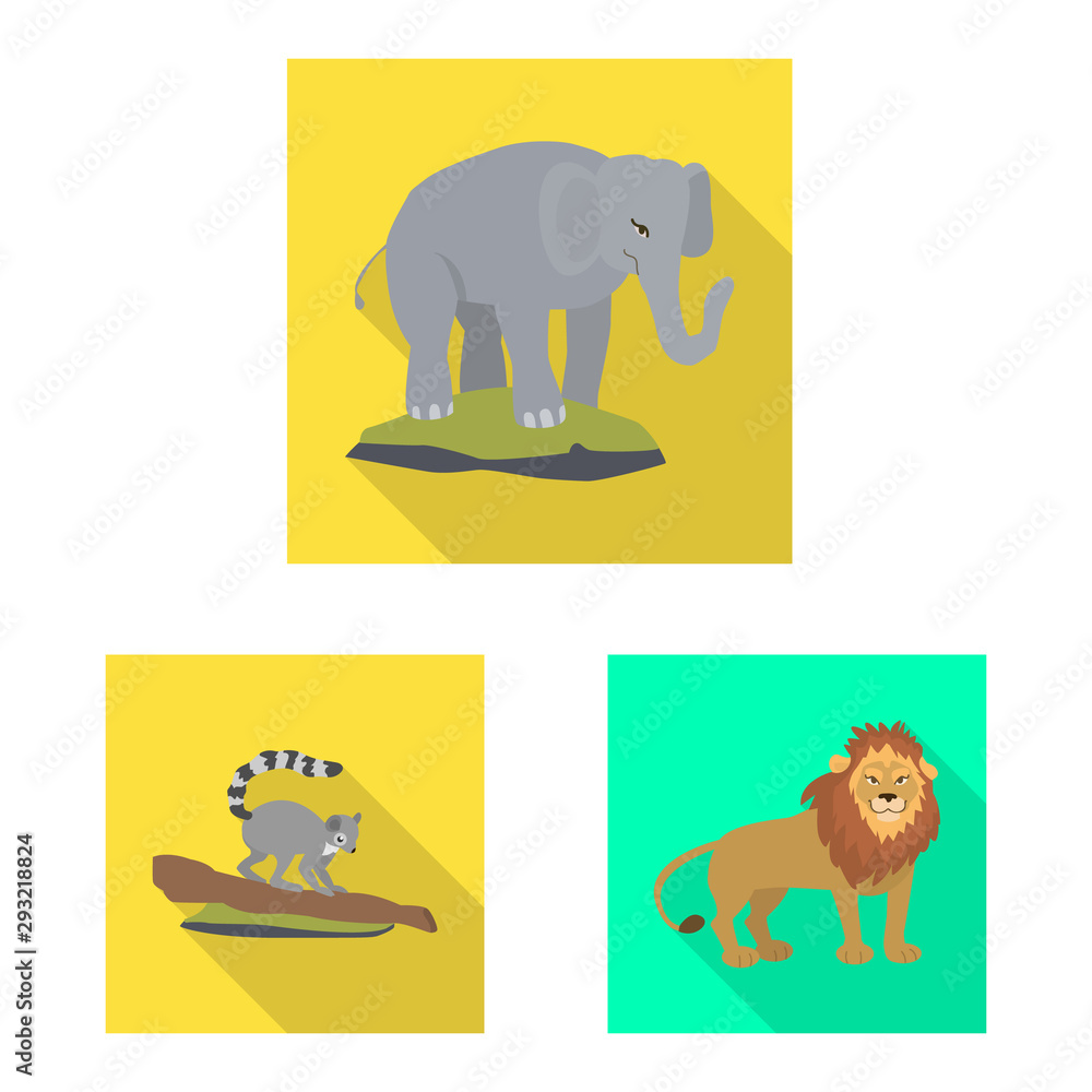 Vector illustration of safari and animal logo. Set of safari and fun vector icon for stock. Vector illustration of safari and animal logo. Set of safari and fun vector icon for stock.