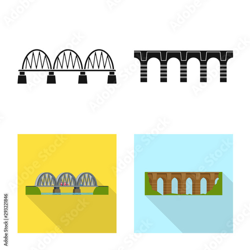 Vector illustration of connection and design icon. Set of connection and side stock vector illustration.