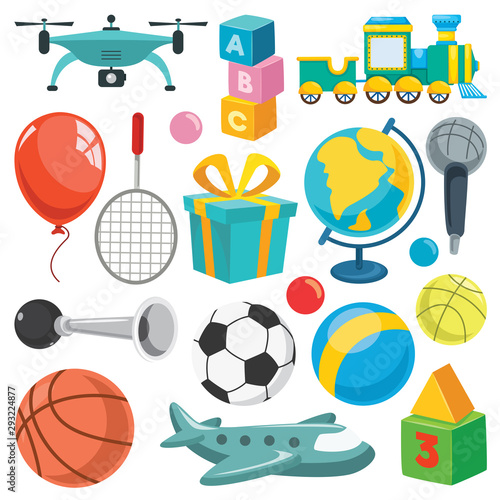 Collection Of Colorful Toys And Objects