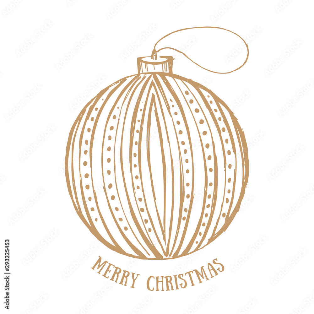 Christmas toys. Hand drawn illustration. Christmas toys. Hand drawn illustration.